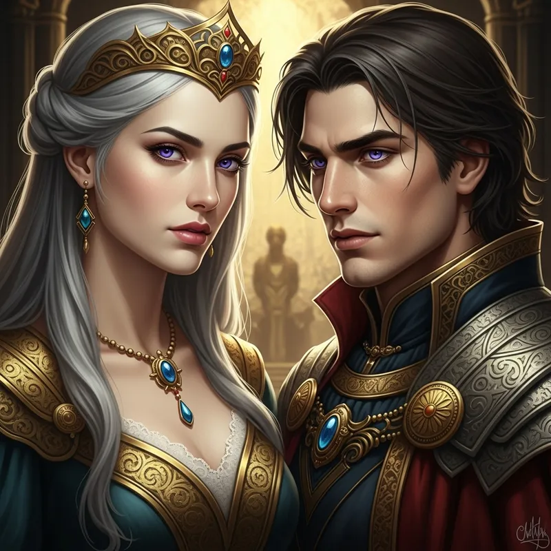 Helaena and Aegon: Epic Fantasy Portraits of Royal Siblings