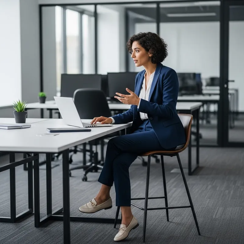 Professional Middle-Eastern Woman: Modern Office Portrait