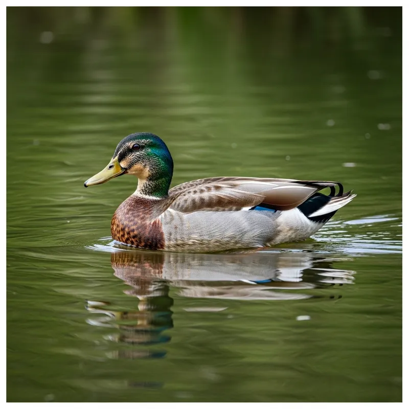 Tranquil Duck Near Water - Serene Nature Scene