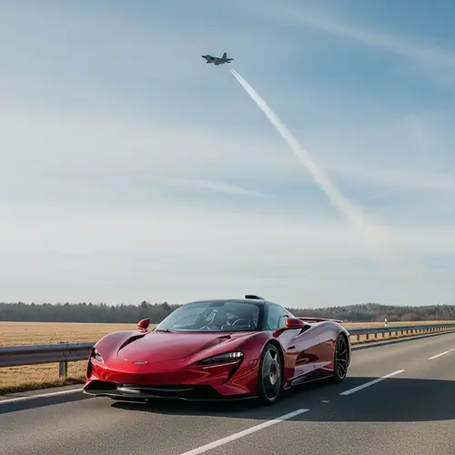 Mild Winter Day: F-22 Raptor Sonic Boom & McLaren Speedtail