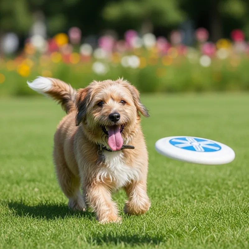 Playful Dog in Lush Green Park