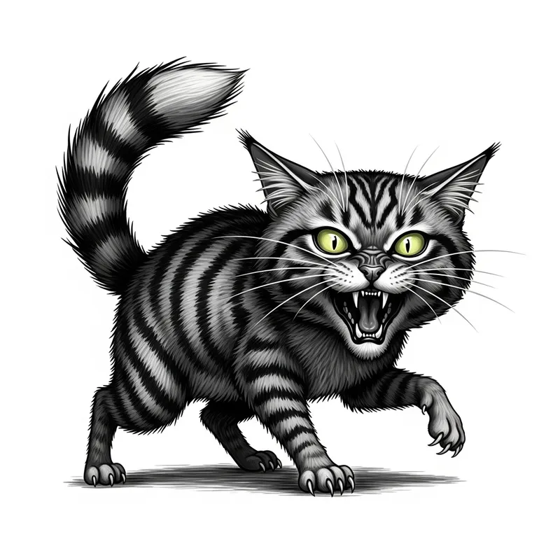 Angry Cat: Fuming and Ready to Strike