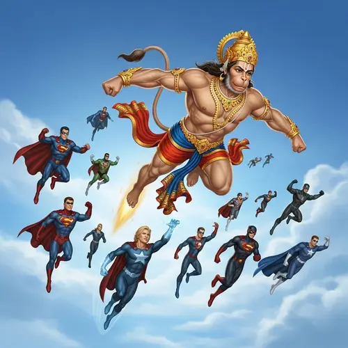 Hanuman Divine Speed: Overtaking Superheroes in Sky | Website Name