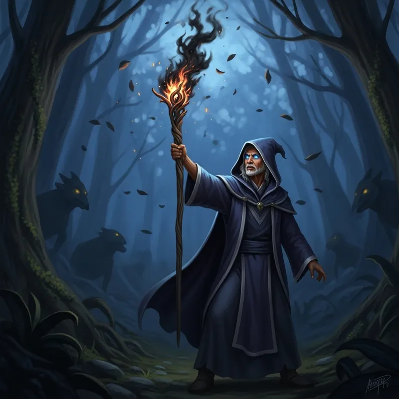 Black Fire Spell - Enchanted Wizardry