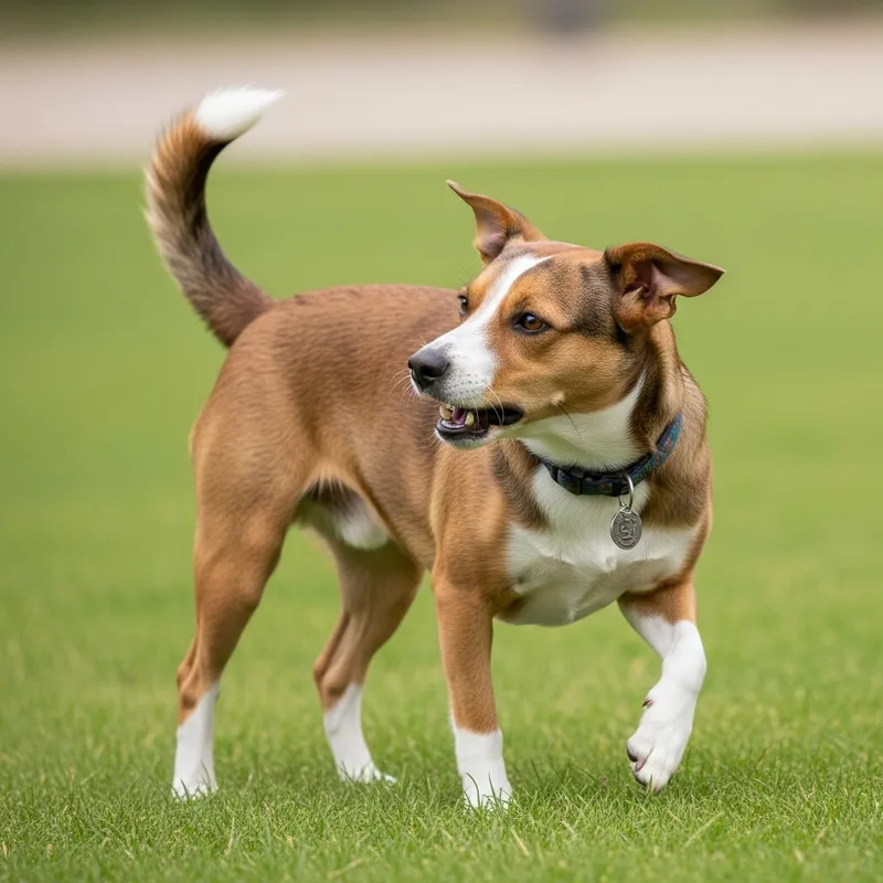 Dog Biting Tail - Playful Pet Behavior