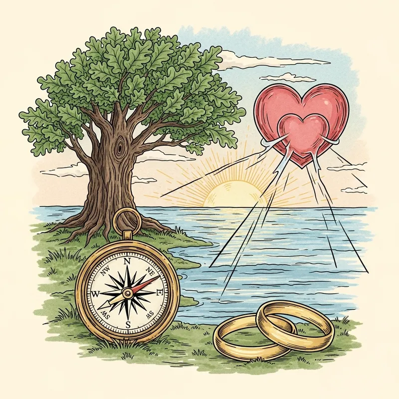 Symbolic Depiction of Eternal Love, Desire, and Perseverance