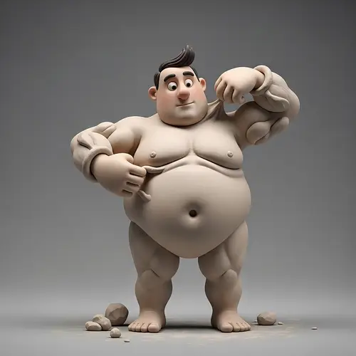 Clay Sculptor Transformation: From Rotund to Muscular