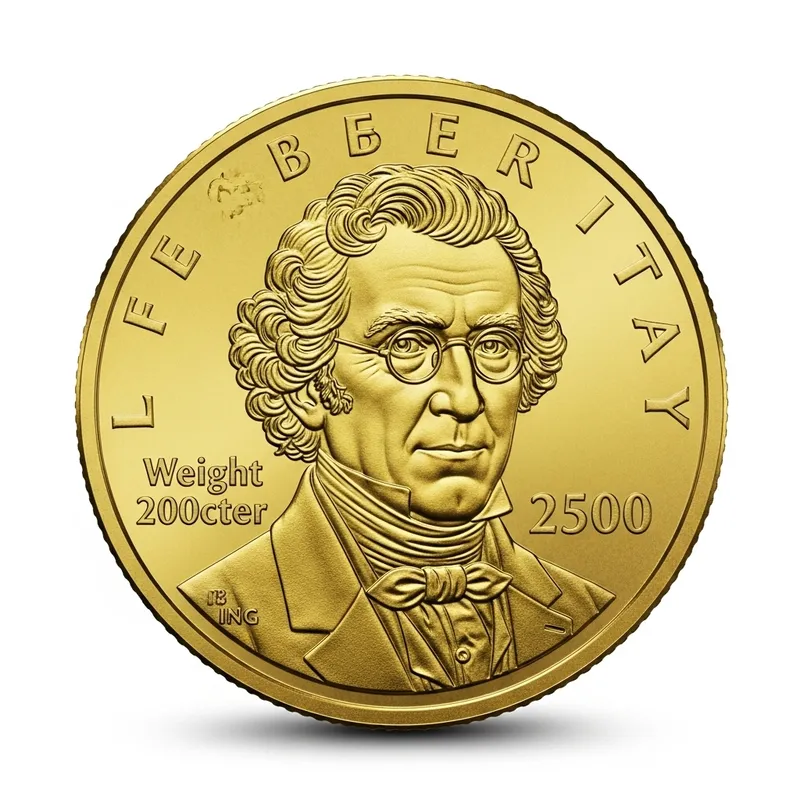 Vintage President Gold Coin - Weight, Purity, Luster, Engravings Vintage President Gold Coin - Weight, Purity, Luster, Engravings