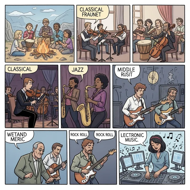 Musical Evolution: A Comic Representation