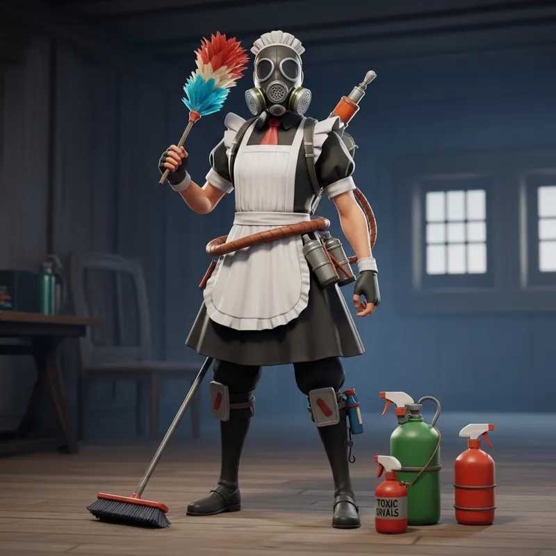 Maid Caustic Apex Legends | Unique Character Skin Design