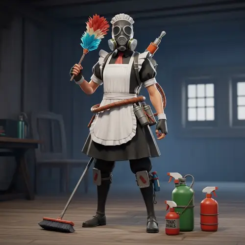 Toxic Gas Scientist Character in Maid Uniform | Unique Twist