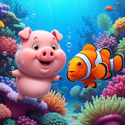 peppa pig and Clownfish