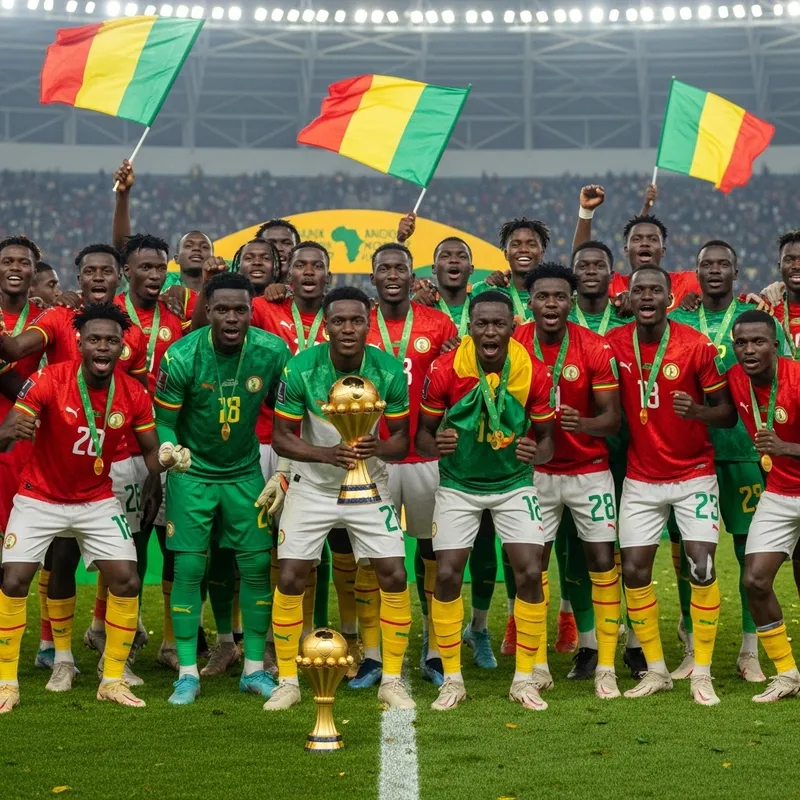 Mali National Team Victory in Africa Cup of Nations 2024 Celebration
