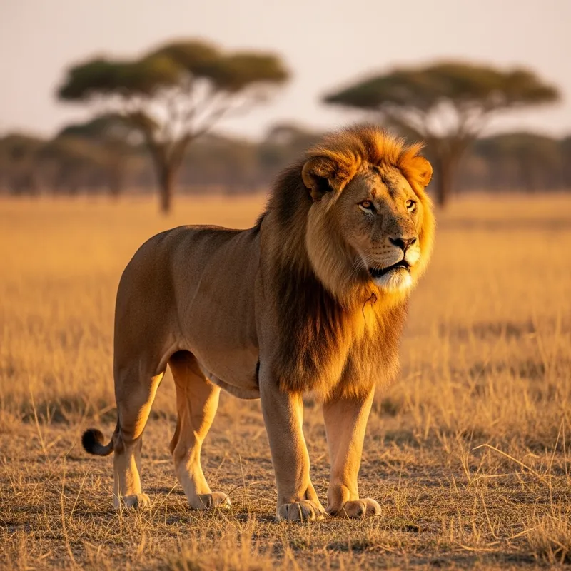 Majestic African Lion