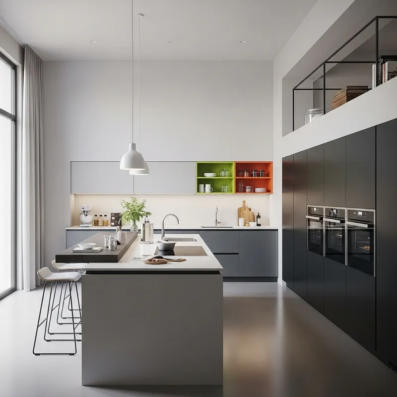 Modern Kitchen with Mezzanines