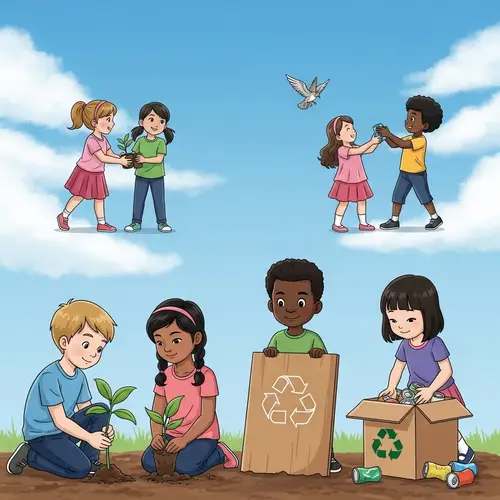 Diverse Children Teamwork for Environment | Conservation Efforts