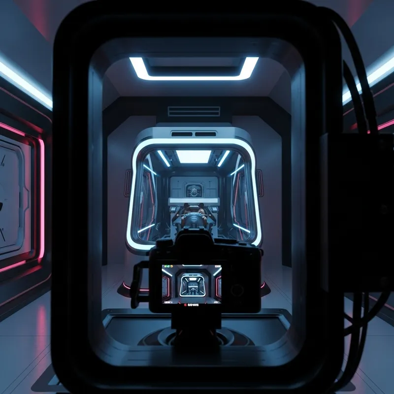 Neon Cyberpunk Hyperbaric Chamber Design: Sci-Fi Concept Art Neon Cyberpunk Hyperbaric Chamber Design: Sci-Fi Concept Art