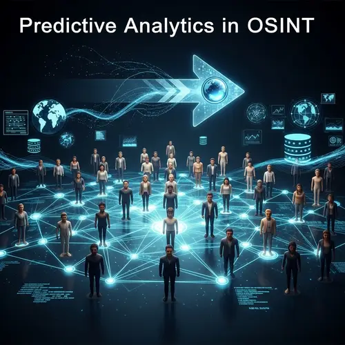 Predictive Analytics in OSINT: Diverse data network illustration