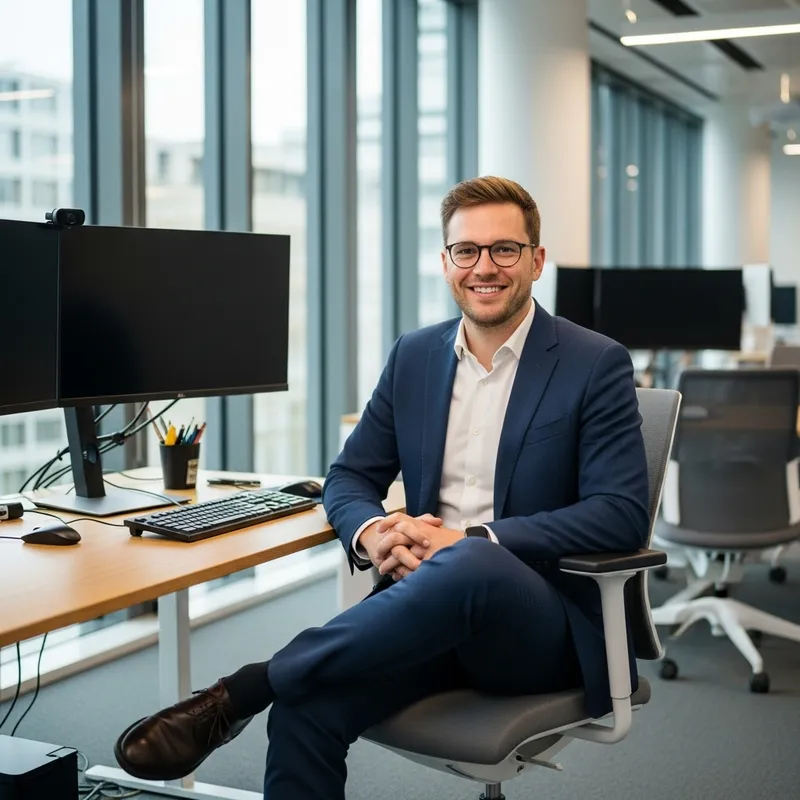 Young Director at Academic Hub in Post Modern Office