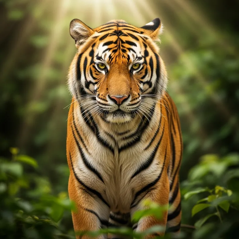 Majestic Tiger in Jungle - Powerful and Graceful Wildlife