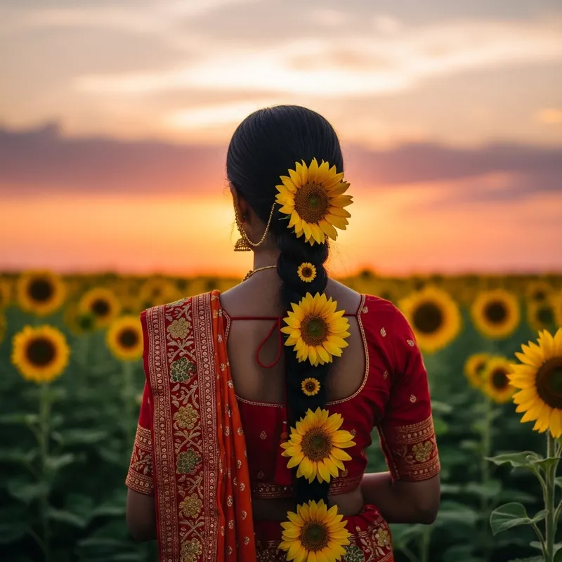Portrait of a Beautiful Girl in Traditional Attire