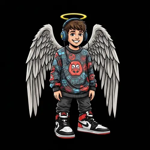 Angel Gaming Channel Avatar with Jordan 1 Sneakers