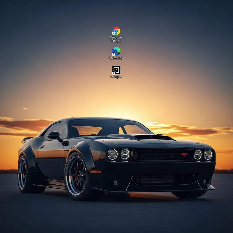 Intimidating Black Dodge Hellcat Desktop Wallpaper Intimidating Black Dodge Hellcat Desktop Wallpaper