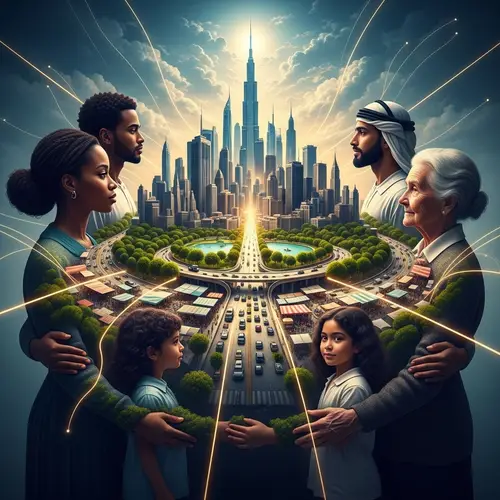 Innovative City Within People: Skyscrapers, Parks, Markets