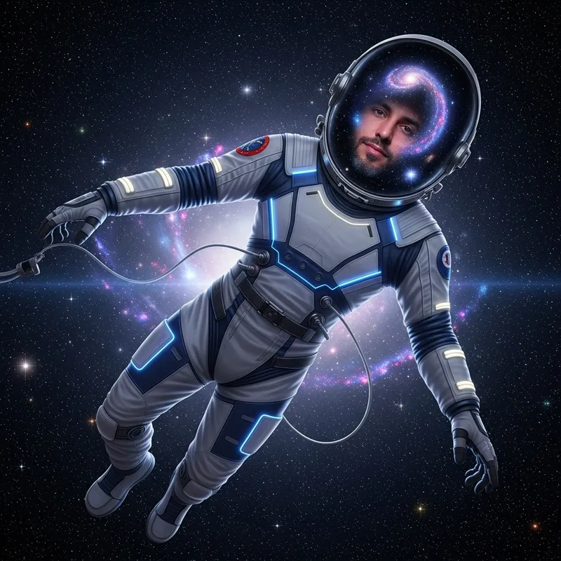 Moroccan Man in Space | Futuristic Spacewalk Experience Moroccan Man in Space | Futuristic Spacewalk Experience