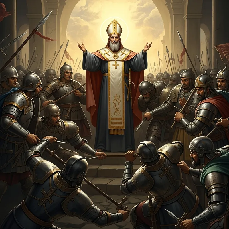 Epic Renaissance-style Battle: Jesus Leading Army in Epic Confrontation