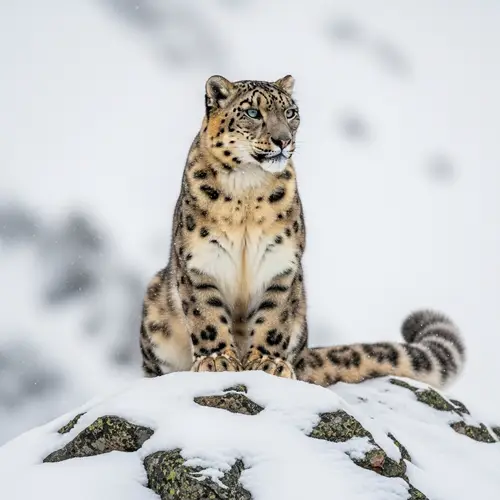 Majestic Snow Leopard in Natural Habitat | Wildlife Photography