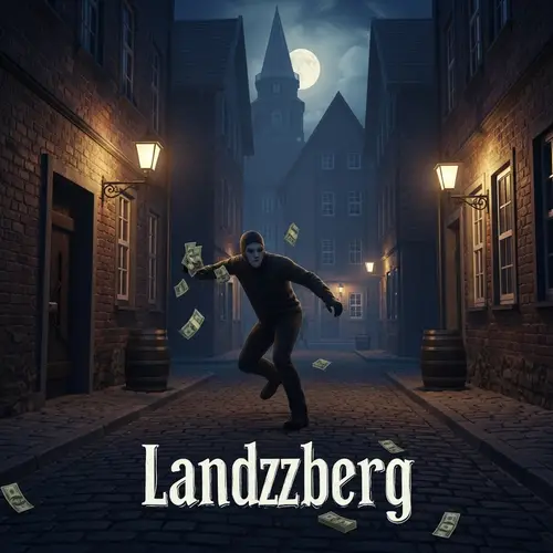 High-Stakes Heist in Landzberg: Masked Thief Steals Currency Under Moonlight