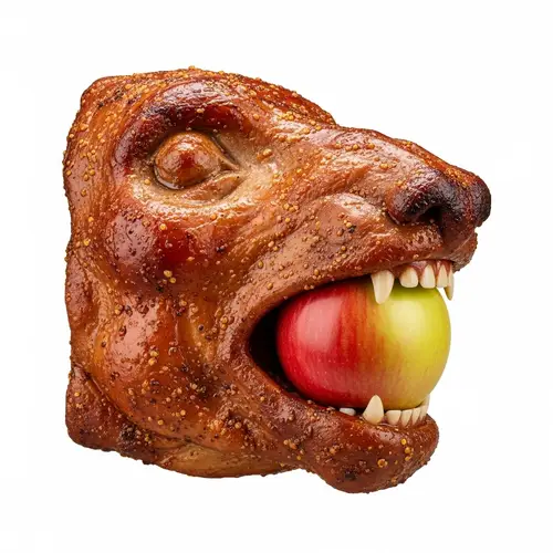 Delicious Grilled Lechon with Apple - Traditional Filipino Dish