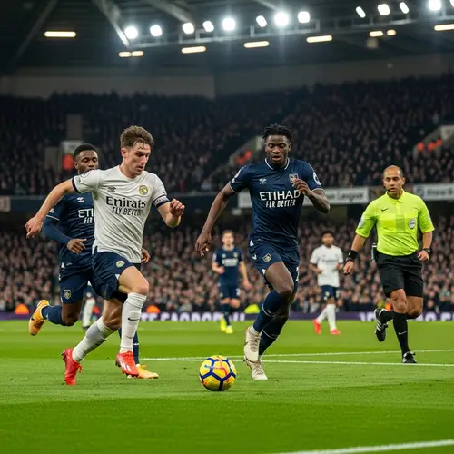 Intense Premier League Football Match Scene