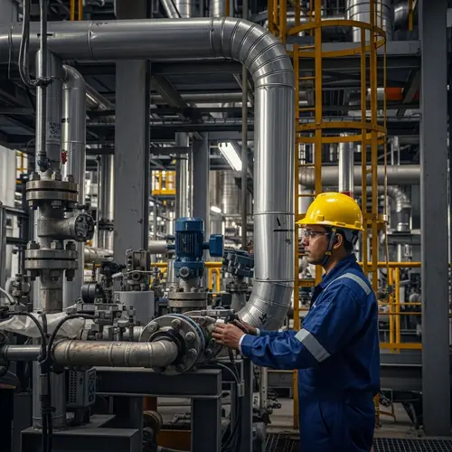 Skilled South Asian Operator at Gas Refinery | Industrial Scene