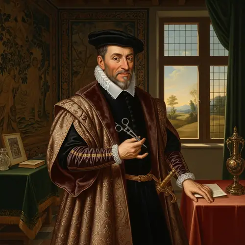 Historical Portrait of a Hispanic Descent Gentleman in Renaissance Attire