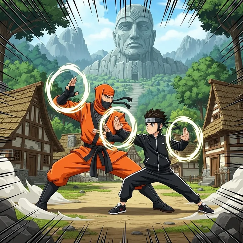 Naruto and Boruto Ninja Training in Hidden Leaf Village