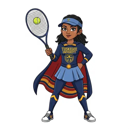 Education and Sport: Young South Asian Girl with Tennis Racket