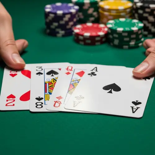 Professional Poker Hand Dealt with Two of Hearts, Three of Spades, and More