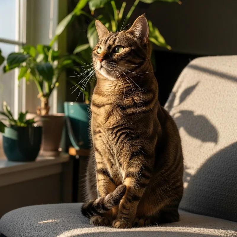 Beautiful Cat with Glossy Fur Beautiful Cat with Glossy Fur