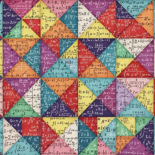 Mathematical Brilliance: Vibrant Triangle Tapestry