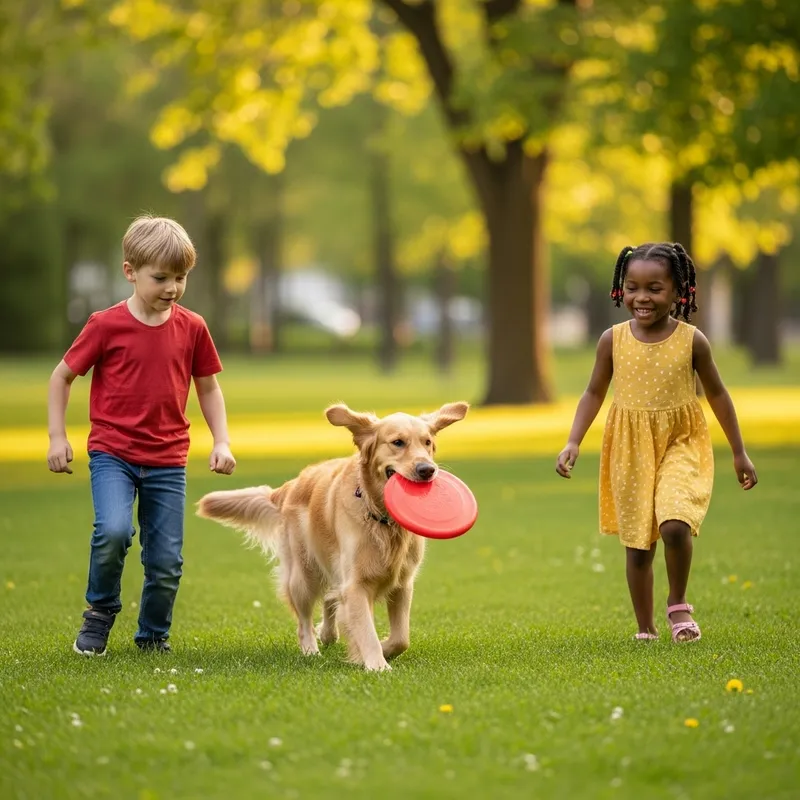 Adorable Dog Playing Fetch in the Park