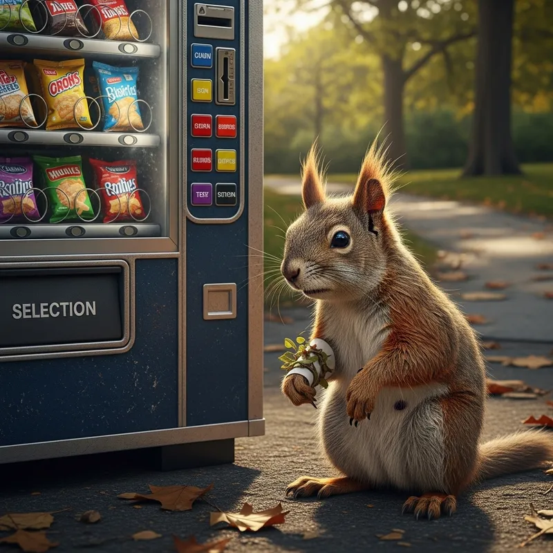 Squirrel with Broken Limb - Vending Machine Incident