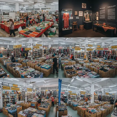 Three-Story Market with Bustling Atmosphere and Keraton Cirebon Exhibits