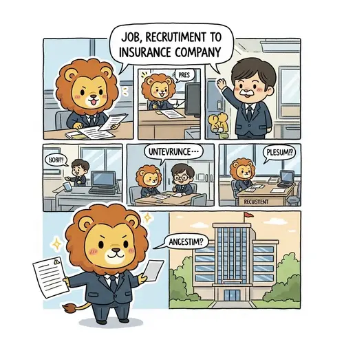 Cute Chibi Lion's Recruitment Journey in a Comic