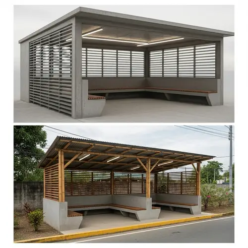 Architectural Designs: Minimalist Modern and Traditional Style Waiting Sheds