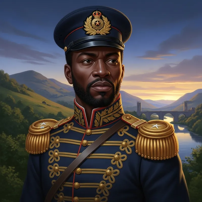 African Military Hero: Jean-Jacques Dessalines in Historic Attire