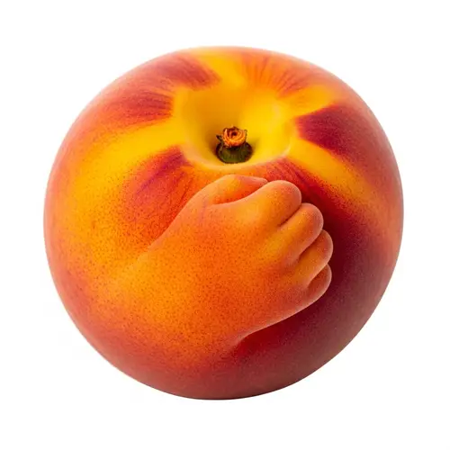 Vivid Close-Up Image of a Peach | Abstract Human Form Hint