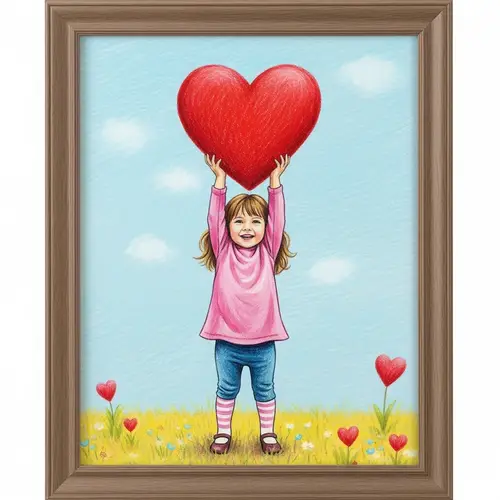 Heartwarming Child's Drawing of Love | Artist's Innocent Creation