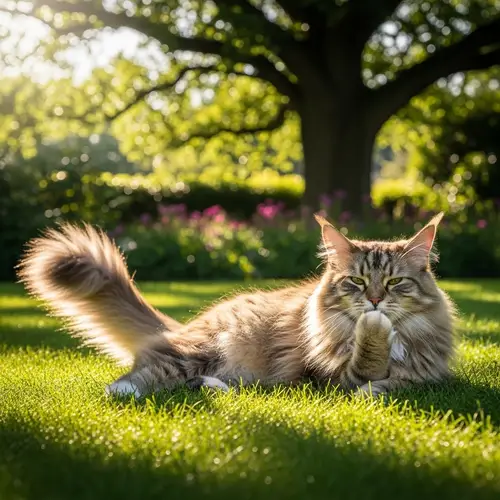 Serene Cat Enjoying a Sunny Afternoon